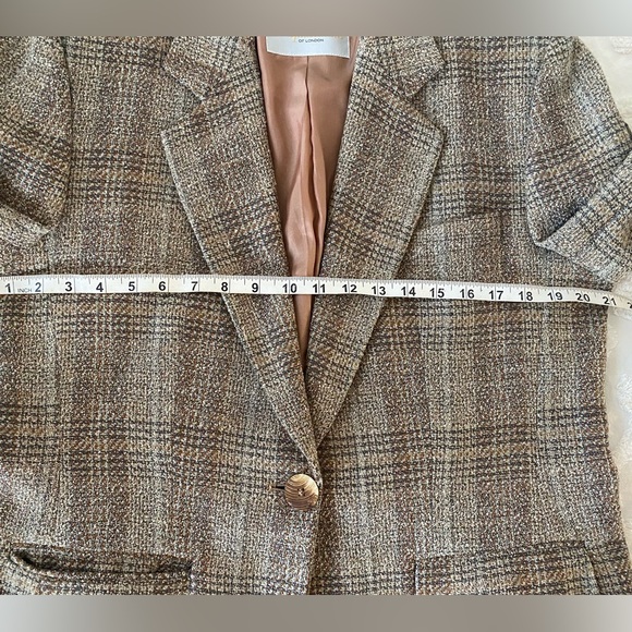 Aquascutum Brown Wool Tweed Blazer/ Jacket (Saks Fifth) VTG - Picture 12 of 15